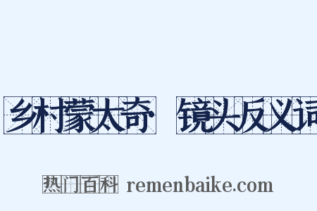 乡村蒙太奇·镜头反义词是什么意思的图片